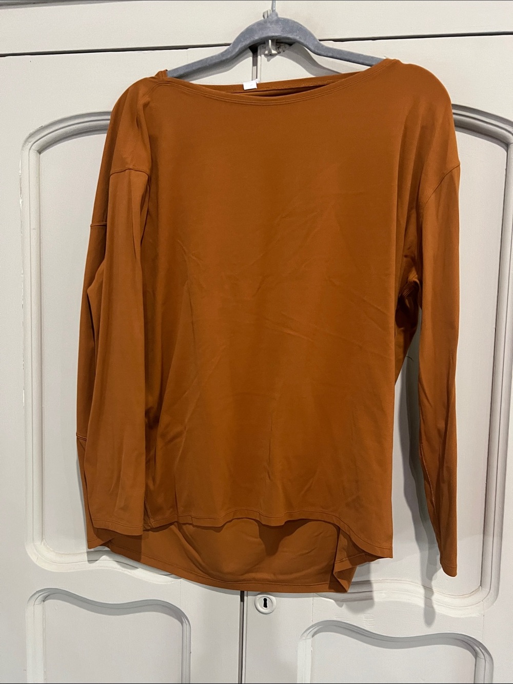 lululemon athletica Women's Long-Sleeve Boatneck Top - Rust Orange